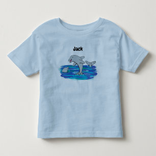 Adorable Happy Delphine Cartoon Illustration Kleinkind T-shirt