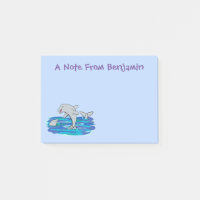 Adorable Happy Delphine Cartoon Illustration
