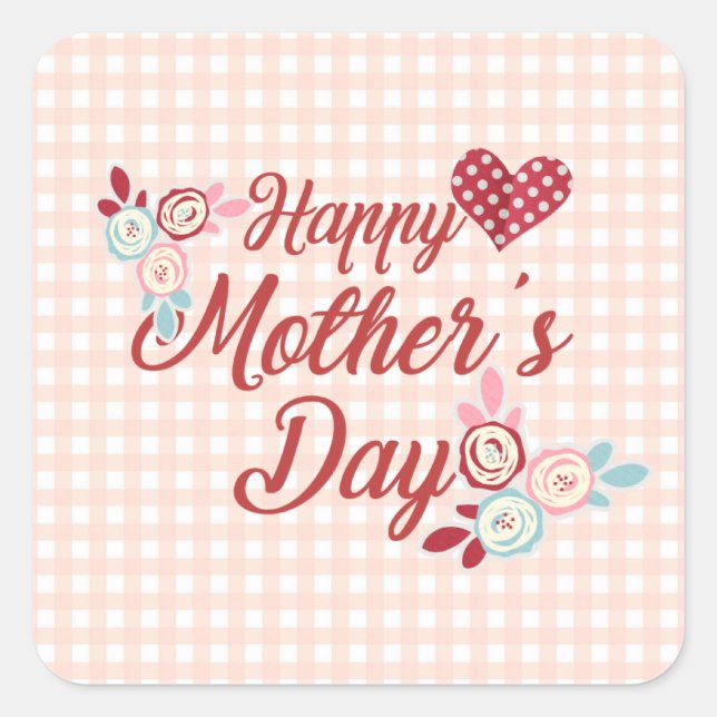 Adorable Happy Mother Day | Aufkleber (Vorderseite)