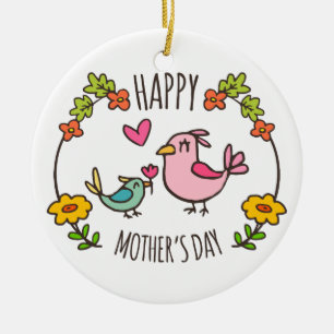 Adorable Happy Mother Day   Ornament