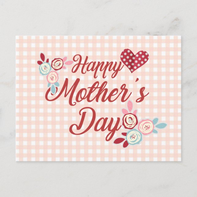 Adorable Happy Mother Day | Postkarte (Vorderseite)
