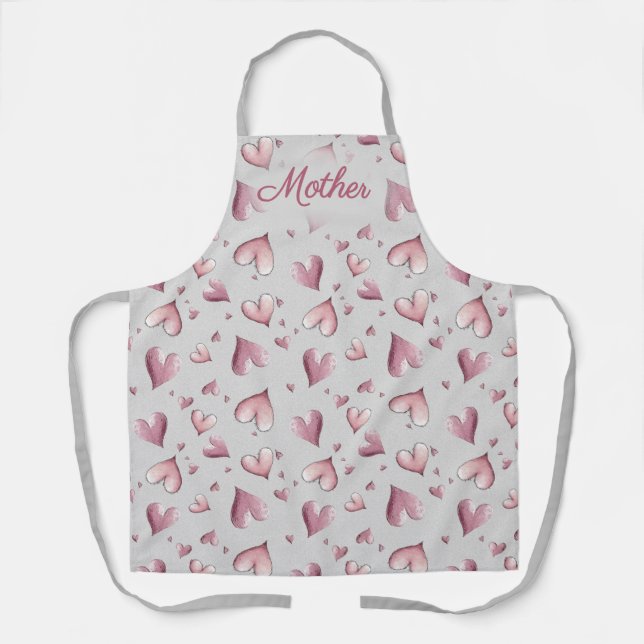 Adorable Hearts Pattern Apron Schürze (Vorderseite)
