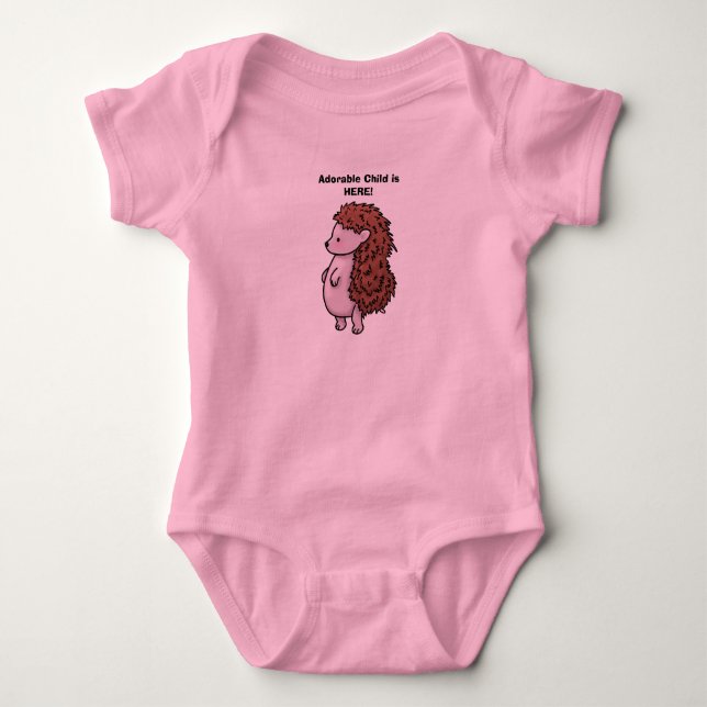 Adorable Hegdity Igel Baby One-sey T - Shirt (Vorderseite)