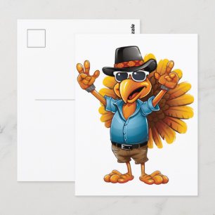 Adorable Herbst Niedlich Türkei: Feierlicher Herbs Postkarte