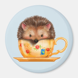 Adorable Hérisson Dans Le Magnet Teacup