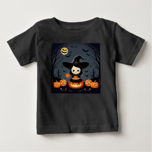 Adorable Hexe und Pumpkins Baby T-shirt