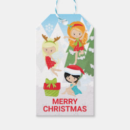Adorable Holiday Fairies - Merry Christmas Geschenkanhänger
