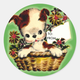 Adorable Holiday Puppy - Aufkleber für das Geschen