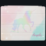 Adorable Holographic Unicorn Magical Stars Ombre iPad Hülle<br><div class="desc">Ein zauberhaftes Einhorn. Ein elegantes und raffiniertes Design.</div>
