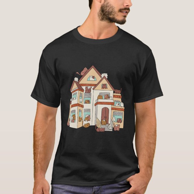 Adorable House Cats in Cute Poses Cat  Cute Cats T-Shirt (Vorderseite)
