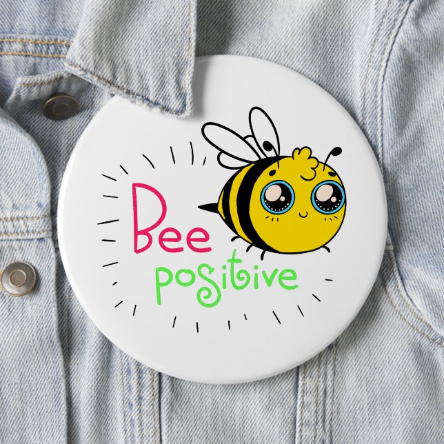 Adorable Hummel positiv Motivierend sein Button (Beispiel)