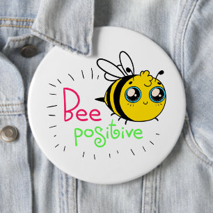 Adorable Hummeln Motivierend positiv Button