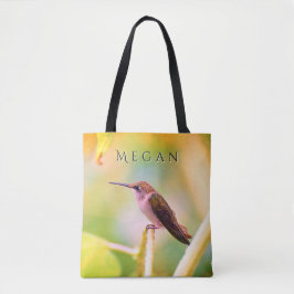 Adorable Hummingbird Ihren Namen zuweisen Tasche