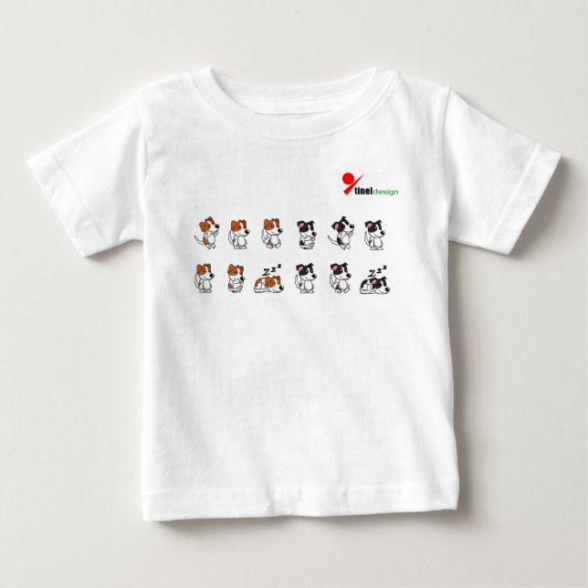 Adorable Hunde Baby T - Shirt (Vorderseite)