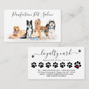 Adorable Hunde Haustiere Sitter Dog Groomer Gesch Treuekarte