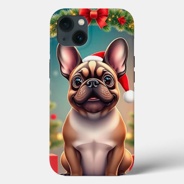 Adorable Hunde mit Weihnachtsmannmütze Case-Mate iPhone Hülle (Rückseite)