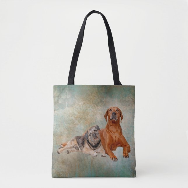 Adorable Hunde über Kunst Tasche (Vorderseite)