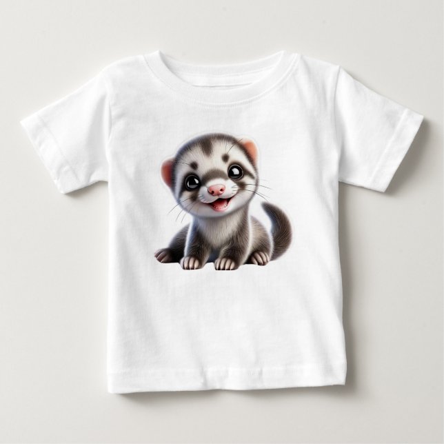 Adorable Hurón Bebé Baby T-shirt (Vorderseite)