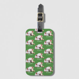 Adorable iCuddle Bulldog Welpe Gepäckanhänger