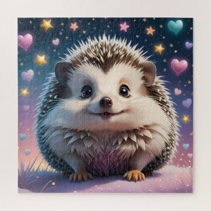 Adorable Igel mit Stars und Herzen