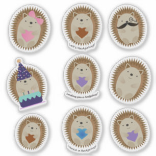Adorable Igel Sticker Set