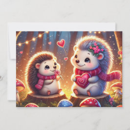 Adorable Igel Valentinstag Card Feiertagskarte