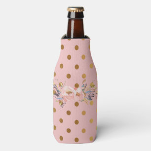 Adorable Imitate Gold Polka Dots Blume Flaschenkühler