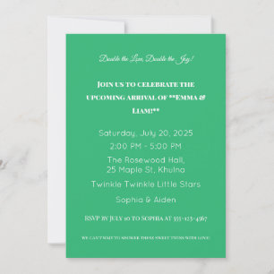 Adorable Invitation Baby shower Twin