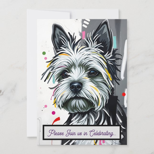 Adorable Invitations Pup pour toute occasion (Devant)