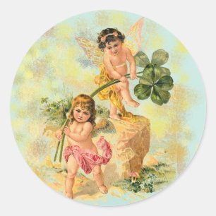 Adorable Irische Engel auf Stickers