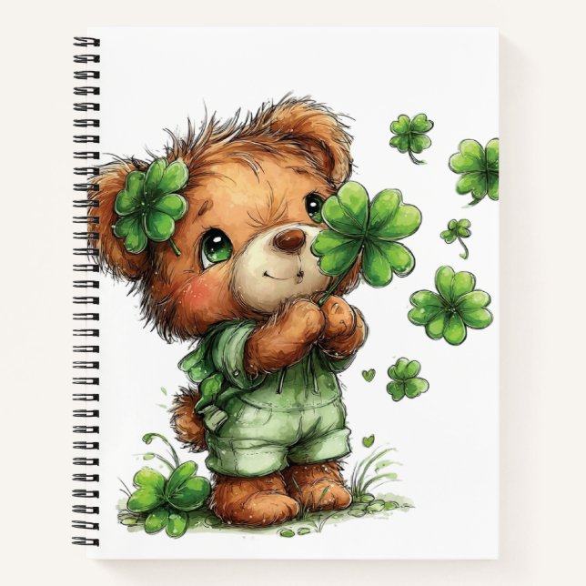 ADORABLE IRISH THEMED TEDDY BEAR NOTIZBUCH (Vorderseite)