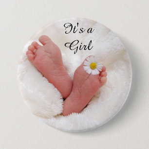 Adorable "It's a Girl" Button