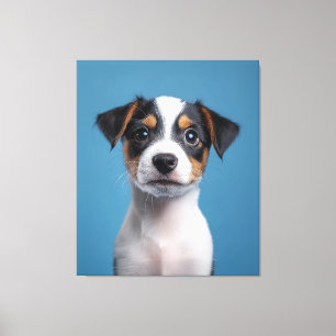 Adorable Jack Russell Terrier Puppy Portrait Leinwanddruck