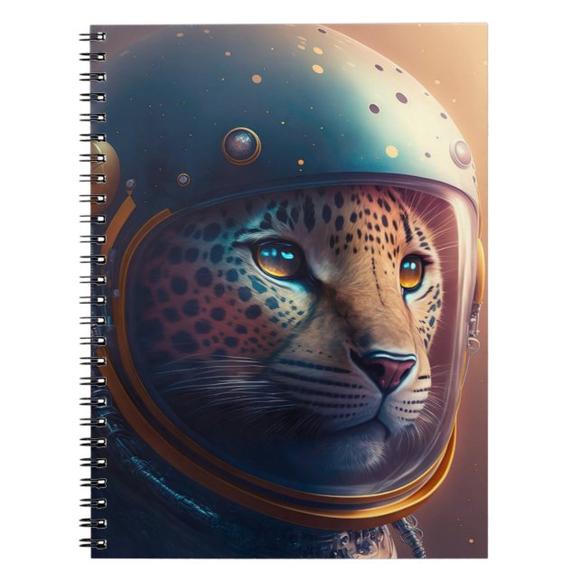 Adorable Jaguar Astronaut-Notebook Notizblock (Vorderseite)