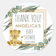Adorable Jungle Safari Lion Baby Dusche Vielen Dan