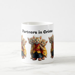 🐱 Adorable Kätzchen in passenden Outfits - Süße K Kaffeetasse