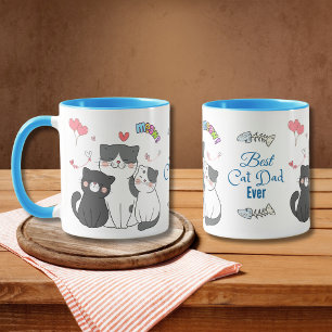 Adorable Katzen Meow mit dem Herzen Bester Katzen  Tasse