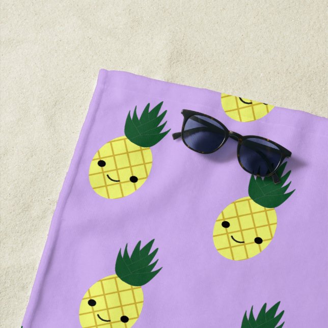 Adorable Kawaii Ananas Muster Strandtuch (Beispiel)