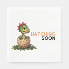 Adorable Kawaii Baby Dinosaur Hatching Serviette