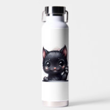 Adorable Kawaii Black Cat