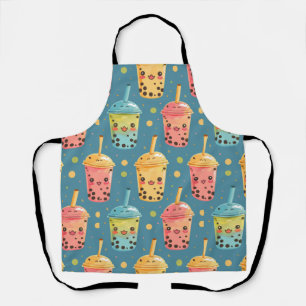 Adorable Kawaii Boba Drink Design Schürze