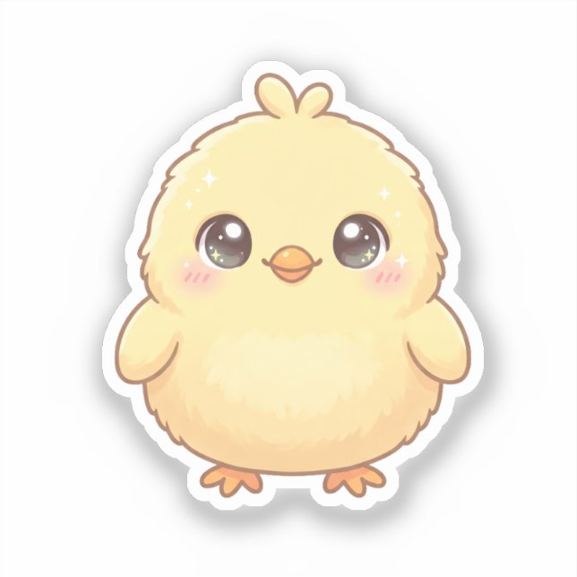 Adorable Kawaii Chick Sticker (Vorderseite)