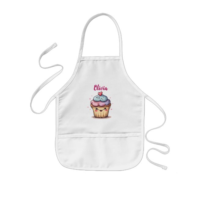 Adorable Kawaii Cupcake Kinderschürze (Vorne)