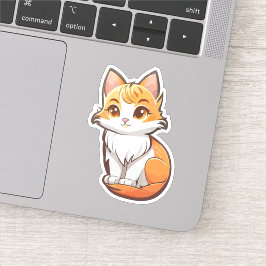 Adorable Kawaii Kitten Aufkleber