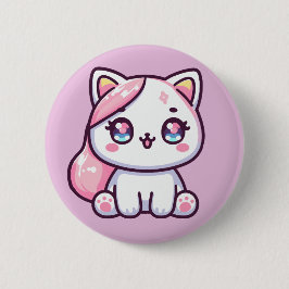 Adorable Kawaii Kitten Button