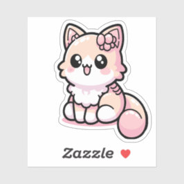 Adorable Kawaii Kitty Aufkleber