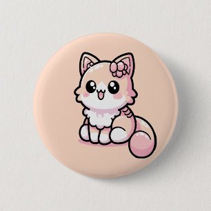 Adorable Kawaii Kitty Button