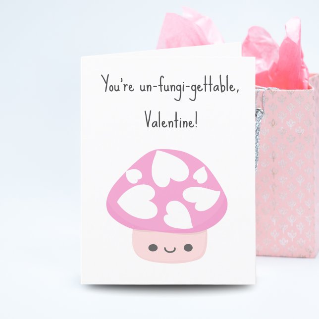 Adorable Kawaii Mushroom Valentine Feiertagskarte (Von Creator hochgeladen)