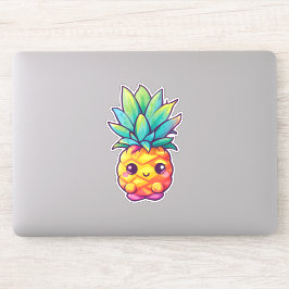 Adorable Kawaii Pineaple | Happy Fruit Aufkleber