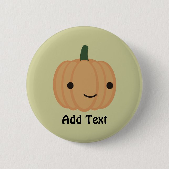Adorable kawaii Pumpkin Button (Vorderseite)